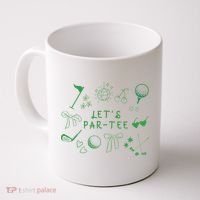 Let's Par Funny Golf Coquette Bow Women Coffee Mug thumb 0
