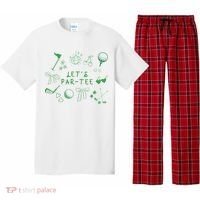Let's Par Funny Golf Coquette Bow Women Pajama Set thumb 0