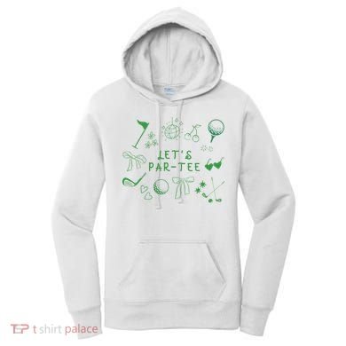 Let's Par Funny Golf Coquette Bow Women Women's Hoodie