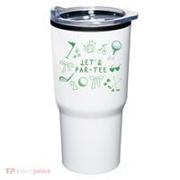 Let's Par Funny Golf Coquette Bow Women Tumbler thumb 0
