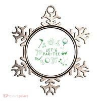 Let's Par Funny Golf Coquette Bow Women Ornament thumb 0