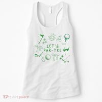 Let's Par Funny Golf Coquette Bow Women Women's Tank Top thumb 0