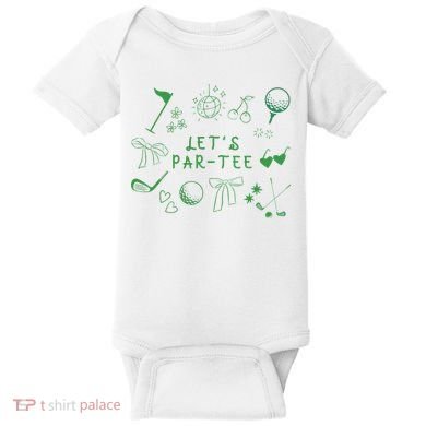 Let's Par Funny Golf Coquette Bow Women Baby Bodysuit
