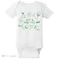 Let's Par Funny Golf Coquette Bow Women Baby Bodysuit thumb 0