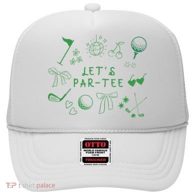 Let's Par Funny Golf Coquette Bow Women Hat