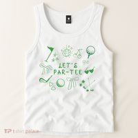 Let's Par Funny Golf Coquette Bow Women Tank Top thumb 2