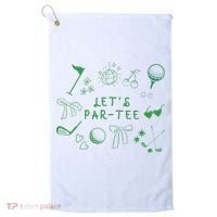 Let's Par Funny Golf Coquette Bow Women Golf Towel thumb 0