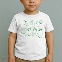 Let's Par Funny Golf Coquette Bow Women Toddler T-Shirt thumb 2