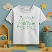 Let's Par Funny Golf Coquette Bow Women Toddler T-Shirt thumb 3