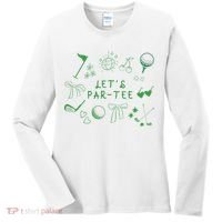 Let's Par Funny Golf Coquette Bow Women Women's Long Sleeve Shirt thumb 0