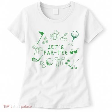 Let's Par Funny Golf Coquette Bow Women Women's T-Shirt
