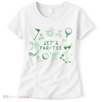 Let's Par Funny Golf Coquette Bow Women Women's T-Shirt thumb 0