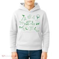 Let's Par Funny Golf Coquette Bow Women Kids Hoodie thumb 4