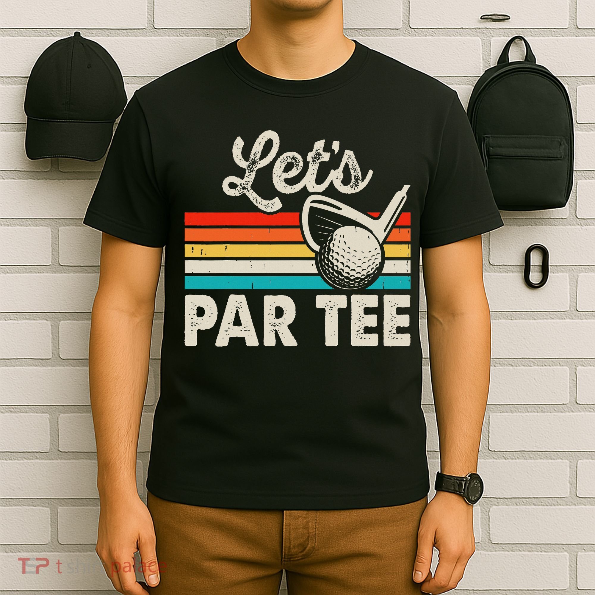 Let's Par Funny Golf Pun Dad Party Golfer Father's Day T-Shirt