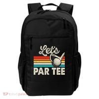 Let's Par Funny Golf Pun Dad Party Golfer Father's Day Backpack thumb 0