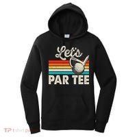 Let's Par Funny Golf Pun Dad Party Golfer Father's Day Women's Hoodie thumb 0