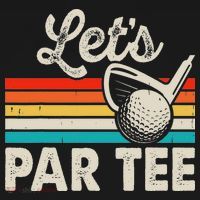 Let's Par Funny Golf Pun Dad Party Golfer Father's Day Women's Hoodie thumb 2