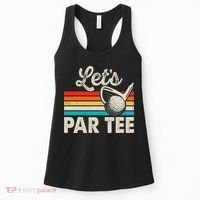 Let's Par Funny Golf Pun Dad Party Golfer Father's Day Women's Tank Top thumb 0