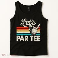 Let's Par Funny Golf Pun Dad Party Golfer Father's Day Tank Top thumb 2