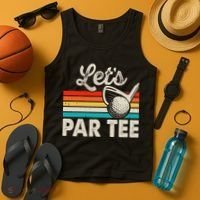 Let's Par Funny Golf Pun Dad Party Golfer Father's Day Tank Top thumb 4