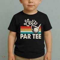 Let's Par Funny Golf Pun Dad Party Golfer Father's Day Toddler T-Shirt thumb 2