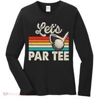 Let's Par Funny Golf Pun Dad Party Golfer Father's Day Women's Long Sleeve Shirt thumb 0