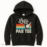 Let's Par Funny Golf Pun Dad Party Golfer Father's Day Kids Hoodie thumb 0