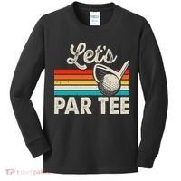Let's Par Funny Golf Pun Dad Party Golfer Father's Day Kids Long Sleeve Shirt thumb 0