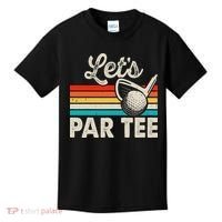 Let's Par Funny Golf Pun Dad Party Golfer Father's Day Kids T-Shirt thumb 0