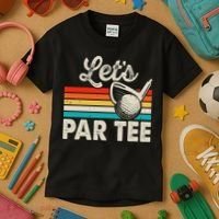 Let's Par Funny Golf Pun Dad Party Golfer Father's Day Kids T-Shirt thumb 3
