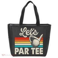 Let's Par Funny Golf Pun Dad Party Golfer Father's Day Tote Bag thumb 0