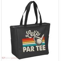 Let's Par Funny Golf Pun Dad Party Golfer Father's Day Tote Bag thumb 2