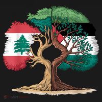 Lebanon Palestine Flag Lebanese Palestinian United Hoodie thumb 2