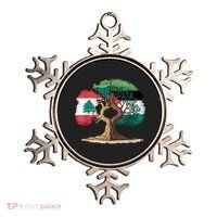 Lebanon Palestine Flag Lebanese Palestinian United Ornament thumb 0