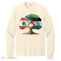 Lebanon Palestine Flag Lebanese Palestinian United Long Sleeve Shirt thumb 0