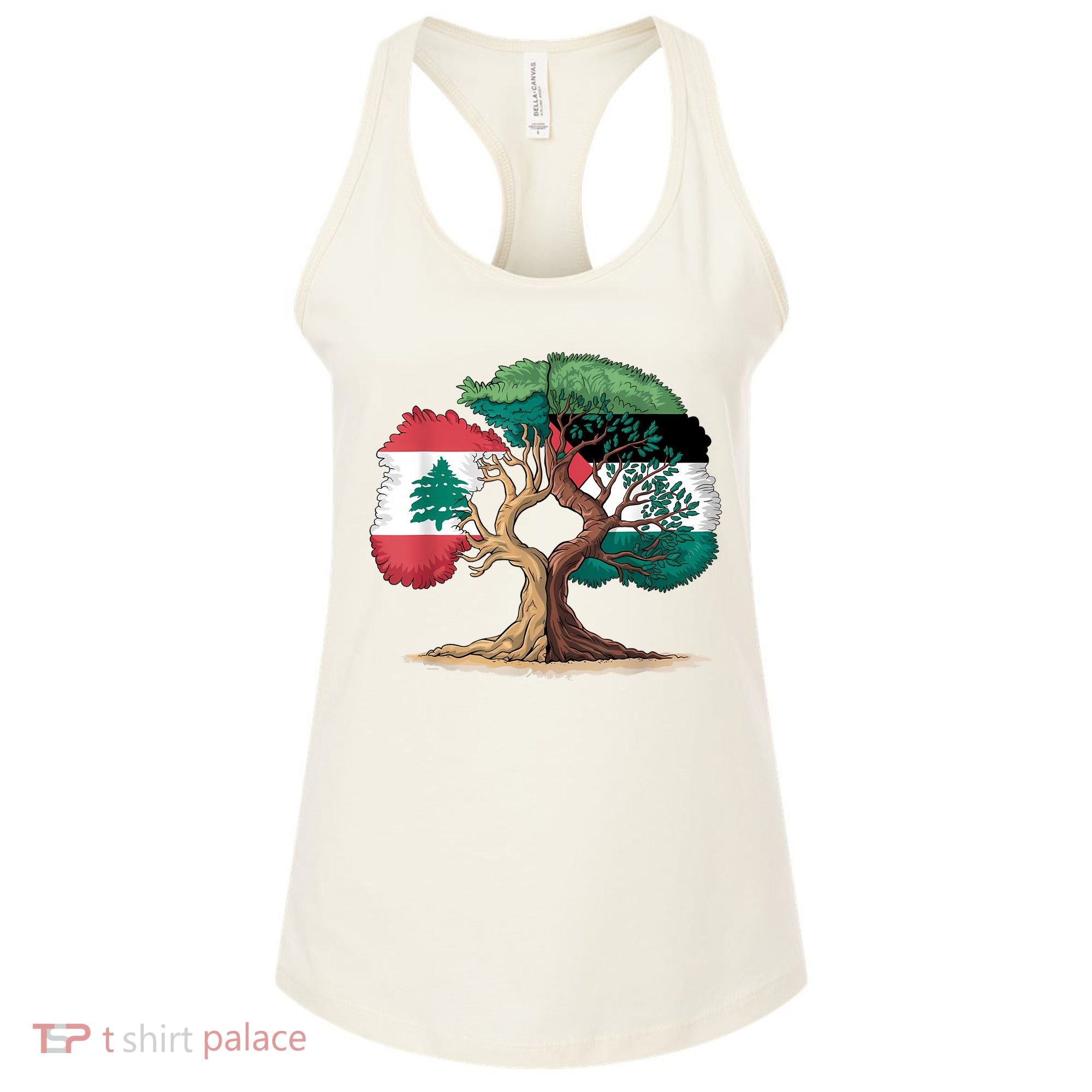 Lebanon Palestine Flag Lebanese Palestinian United Women's Tank Top