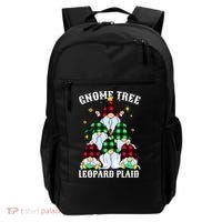 Leopard Plaid Gnome Christmas Tree Backpack thumb 0