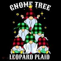 Leopard Plaid Gnome Christmas Tree Backpack thumb 2