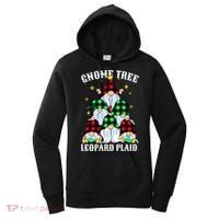 Leopard Plaid Gnome Christmas Tree Women's Hoodie thumb 0