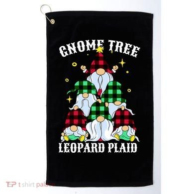 Leopard Plaid Gnome Christmas Tree Golf Towel