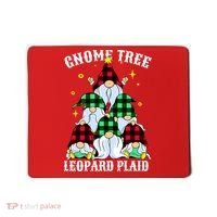 Leopard Plaid Gnome Christmas Tree Mousepad thumb 0