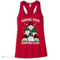 Leopard Plaid Gnome Christmas Tree Women's Tank Top thumb 0