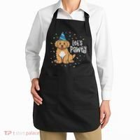 Lets Pawty Goldendoodle Dog Themed Birthday Party Outfit Apron thumb 2