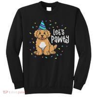Lets Pawty Goldendoodle Dog Themed Birthday Party Outfit Sweatshirt thumb 0