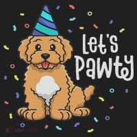 Lets Pawty Goldendoodle Dog Themed Birthday Party Outfit Beanie thumb 2