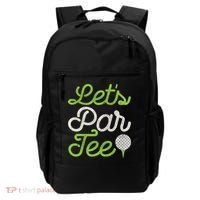 Let's Par Golf Player Golfer Dad Papa Funny Backpack thumb 0