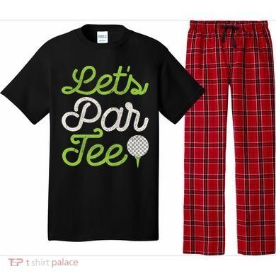 Let's Par Golf Player Golfer Dad Papa Funny Pajama Set