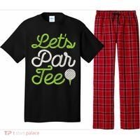 Let's Par Golf Player Golfer Dad Papa Funny Pajama Set thumb 0
