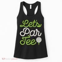 Let's Par Golf Player Golfer Dad Papa Funny Women's Tank Top thumb 0