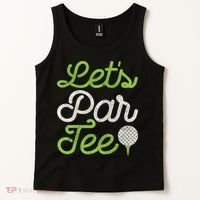 Let's Par Golf Player Golfer Dad Papa Funny Tank Top thumb 2